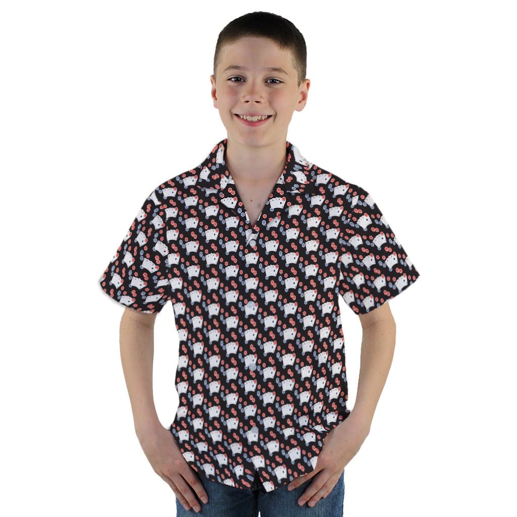 Poker Cards and Chips Youth Hawaiian Shirt - YM - -