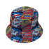 Pop Art Comic Book Red Bucket Hat - M - Black Stitching - -
