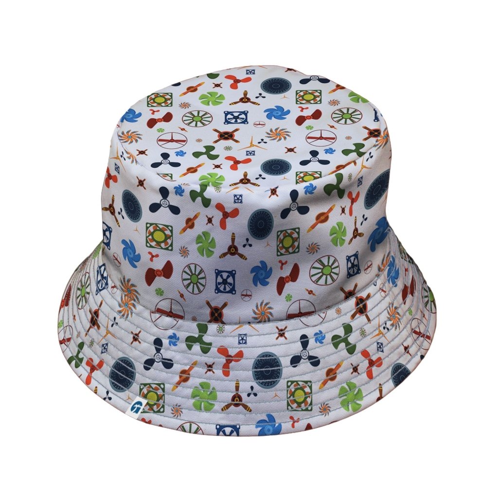 Propeller Party Tan Aviation Bucket Hat - M - Black Stitching - -