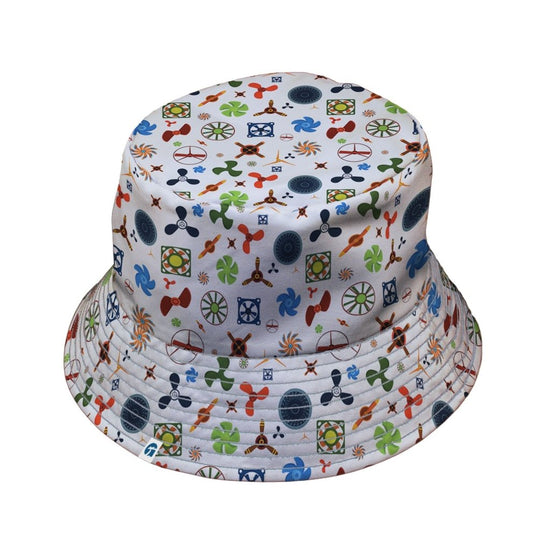 Propeller Party Tan Aviation Bucket Hat - M - Black Stitching - -