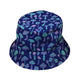 Psychedelic Mushrooms Bucket Hat - M - Black Stitching - -