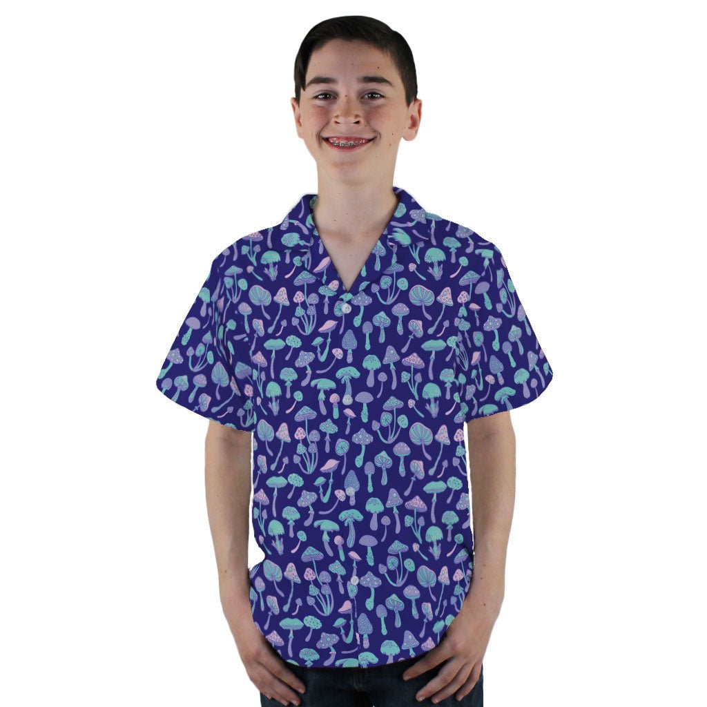 Psychedelic Mushrooms Youth Hawaiian Shirt - YL - -