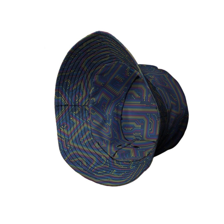 Computer Bucket Hats Rainbow Computer Circuit Board Bucket Hat | Geek Tropical