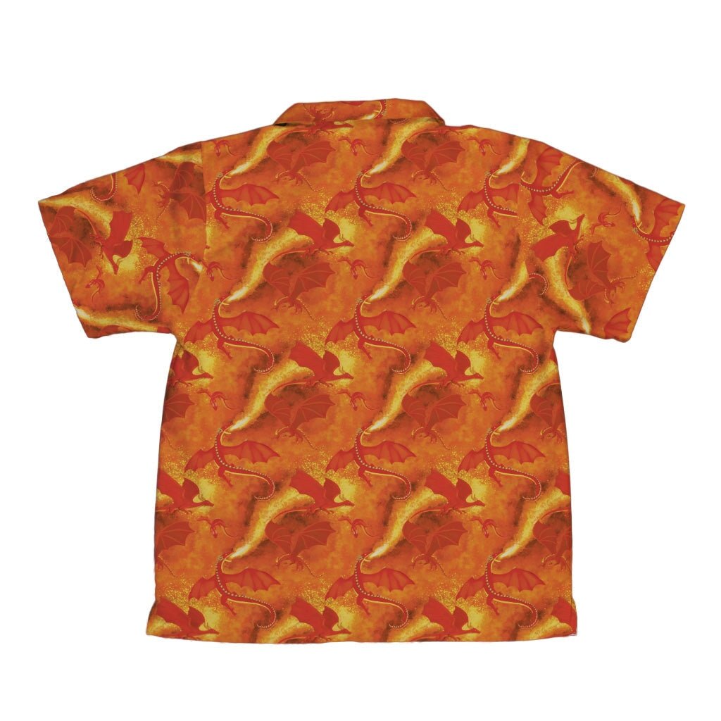 Red Dragon Fire Dnd Youth Hawaiian Shirt - YXS - -