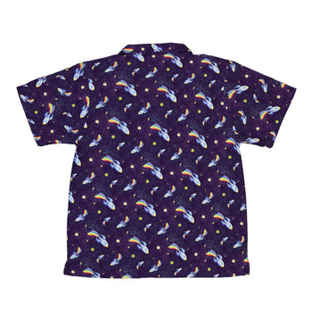 Rocket Ships Starry Night Youth Hawaiian Shirt - YXS - -