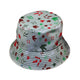 Santa Boots and Dinosaur Footprint Tracks Bucket Hat - M - Black Stitching - -