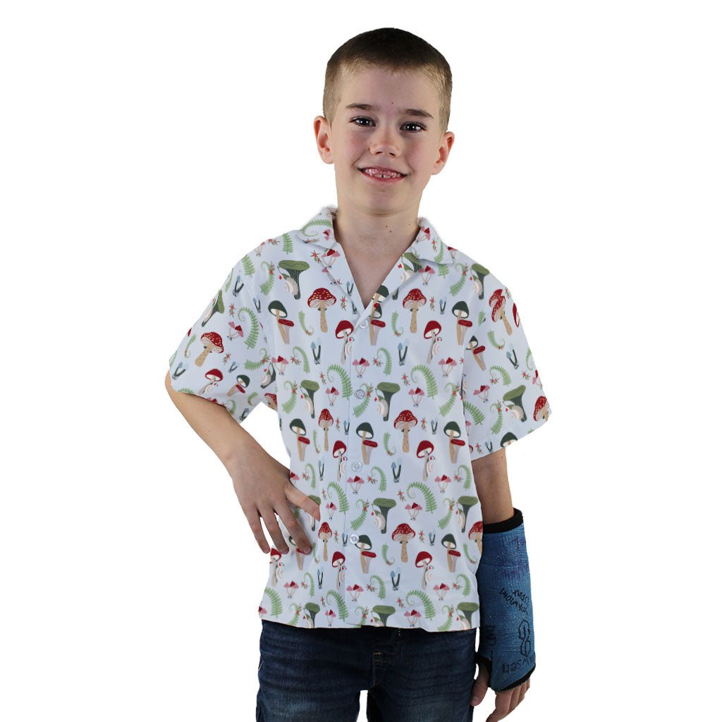 Santa Snails & Winter Mushrooms Youth Hawaiian Shirt - YXS - -