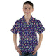Scary Anime Chibi Stickers Dark Purple Youth Hawaiian Shirt - YM - -
