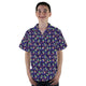 Scary Anime Chibi Stickers Dark Purple Youth Hawaiian Shirt - YL - -