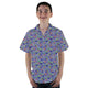 Scary Anime Chibi Stickers Purple Green Youth Hawaiian Shirt - YL - -