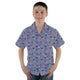 Scary Anime Chibi Stickers Purple Green Youth Hawaiian Shirt - YM - -