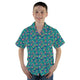 Scary Anime Chibi Stickers Teal Youth Hawaiian Shirt - YM - -