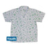 Science Green Microbes White Youth Hawaiian Shirt - YXS - -