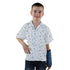 Science Green Microbes White Youth Hawaiian Shirt - YXS - -
