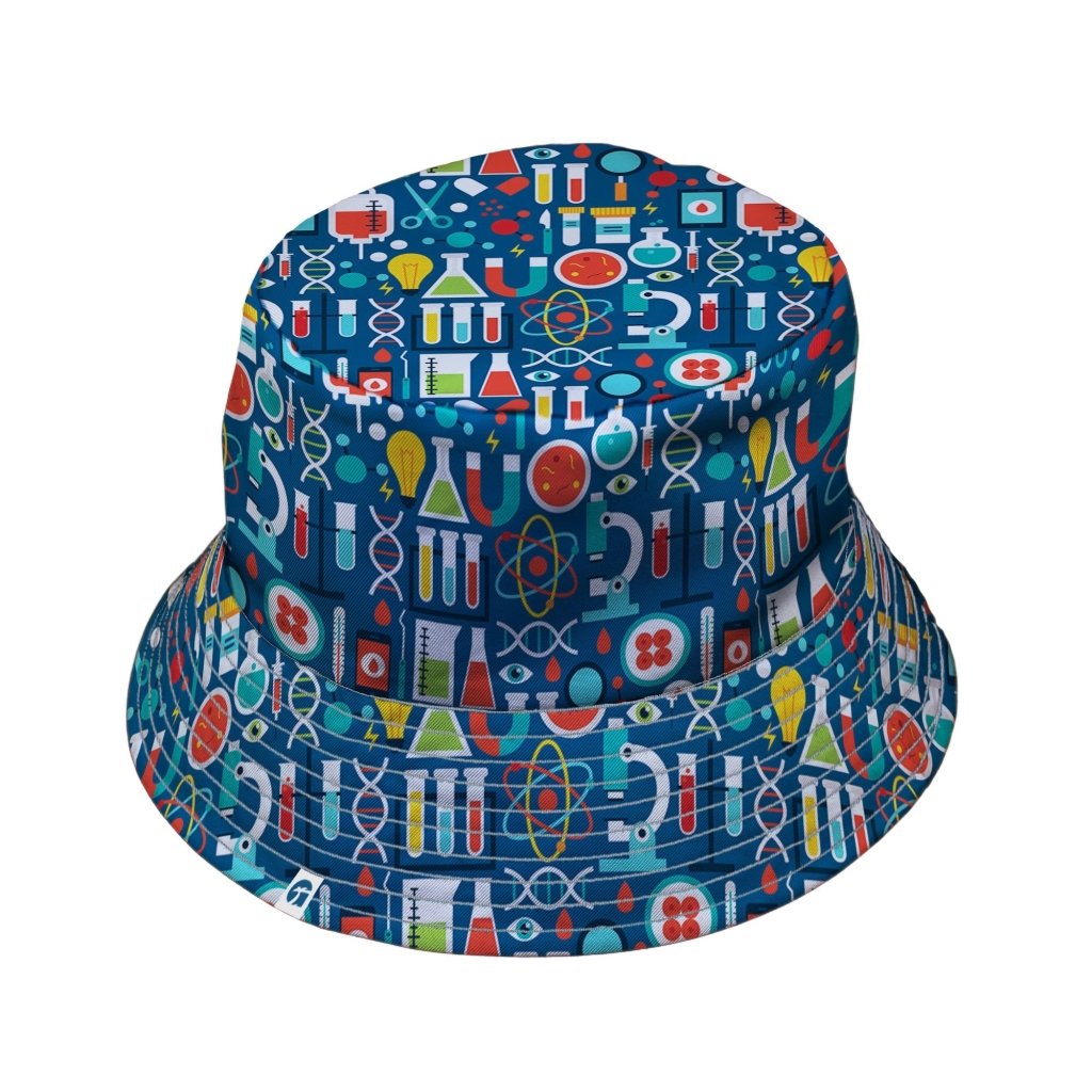 Science Lab Blue Science Bucket Hat - M - Black Stitching - -