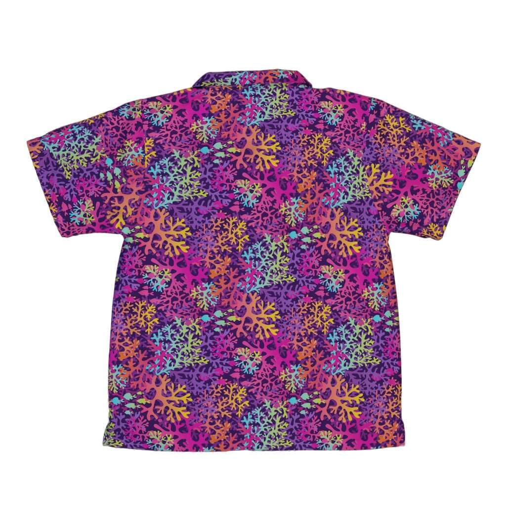 Science Marine Biology Rainbow Coral Youth Hawaiian Shirt - YXS - -