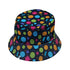 Science Microbiology Rainbow Navy Bucket Hat - M - Black Stitching - -