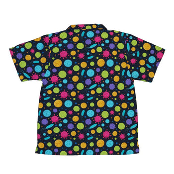 Science Microbiology Rainbow Navy Youth Hawaiian Shirt - YXS - -
