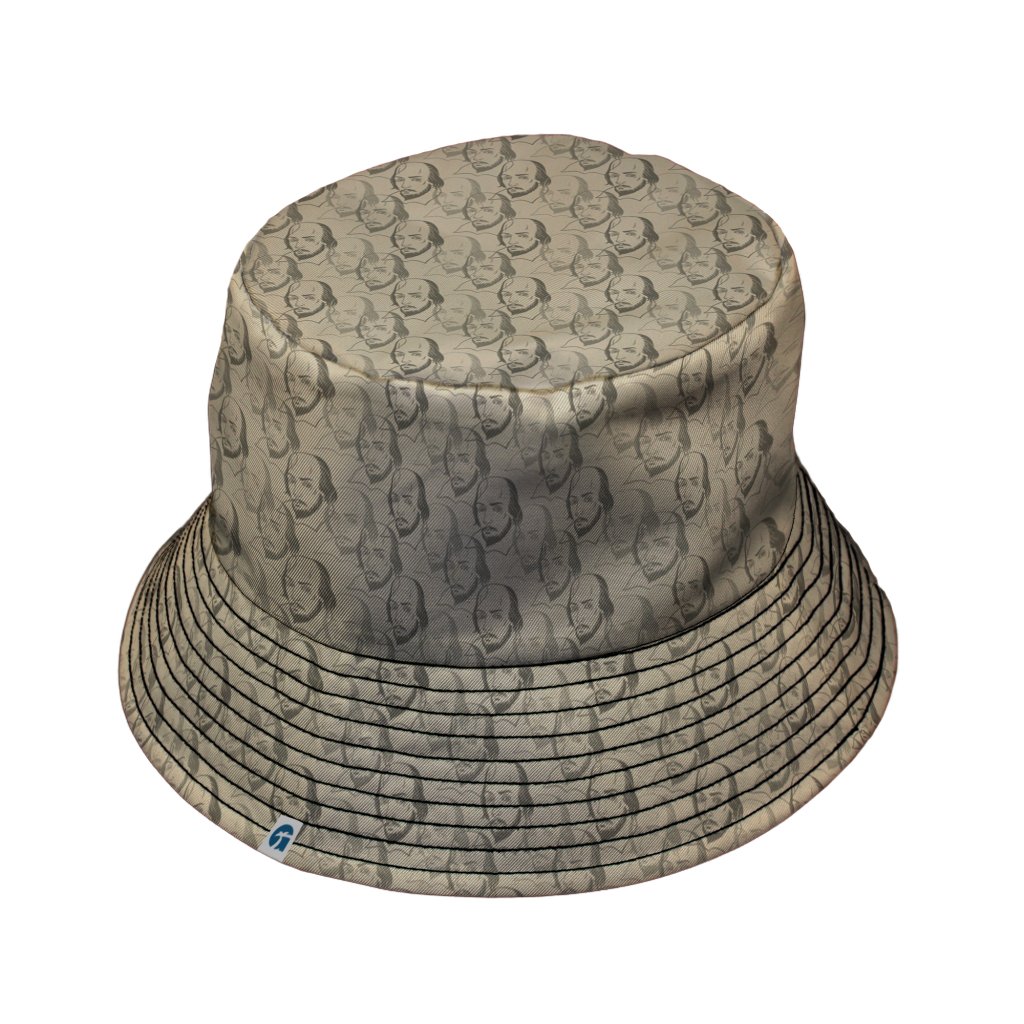 Shakespeare Tan Monochrome Bucket Hat - M - Black Stitching - -