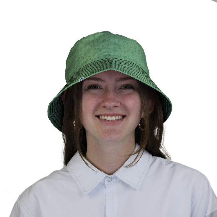 Simple Cactus Bucket Hat - M - Grey Stitching - -