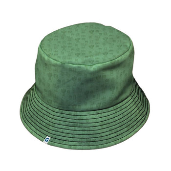Simple Cactus Bucket Hat - M - Grey Stitching - -