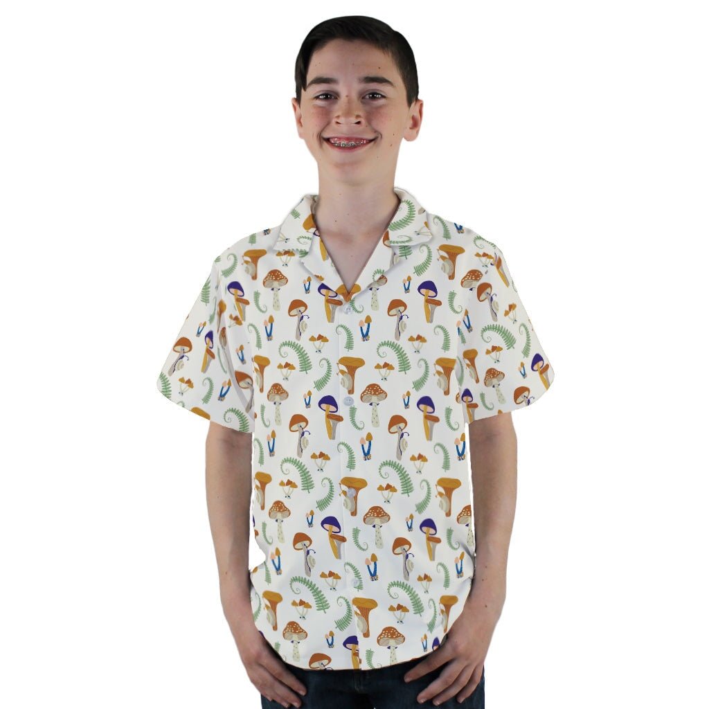 Snails and Mushrooms Botany Youth Hawaiian Shirt - YL - -