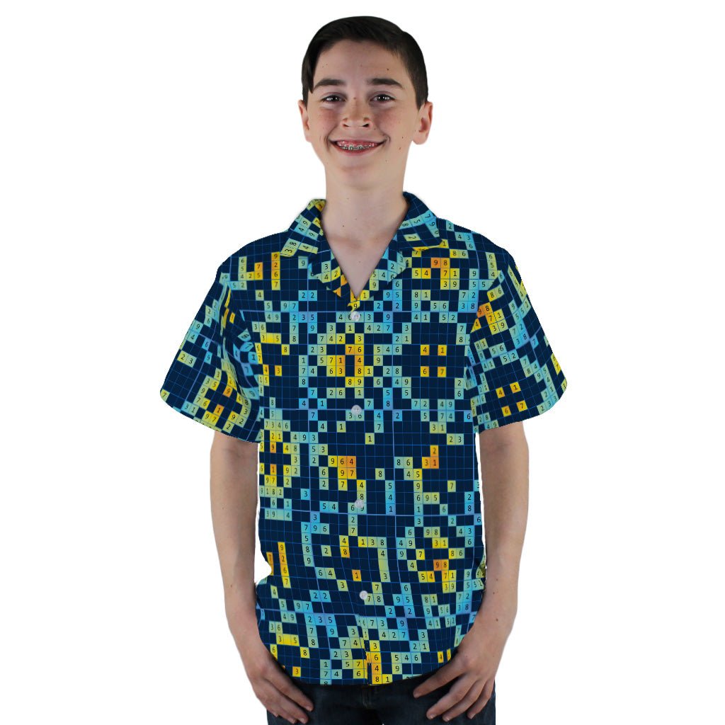 Soduku Math Puzzle Youth Hawaiian Shirt - YL - -