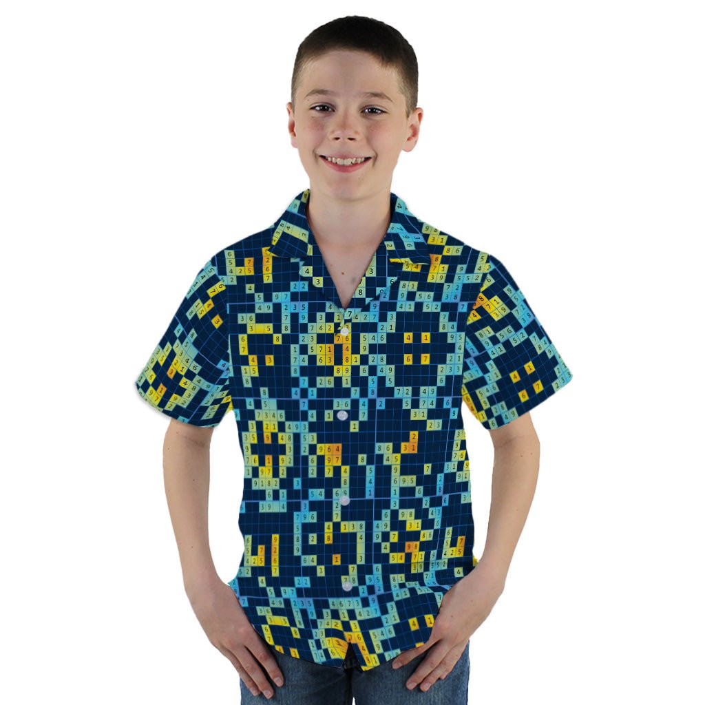 Soduku Math Puzzle Youth Hawaiian Shirt - YM - -