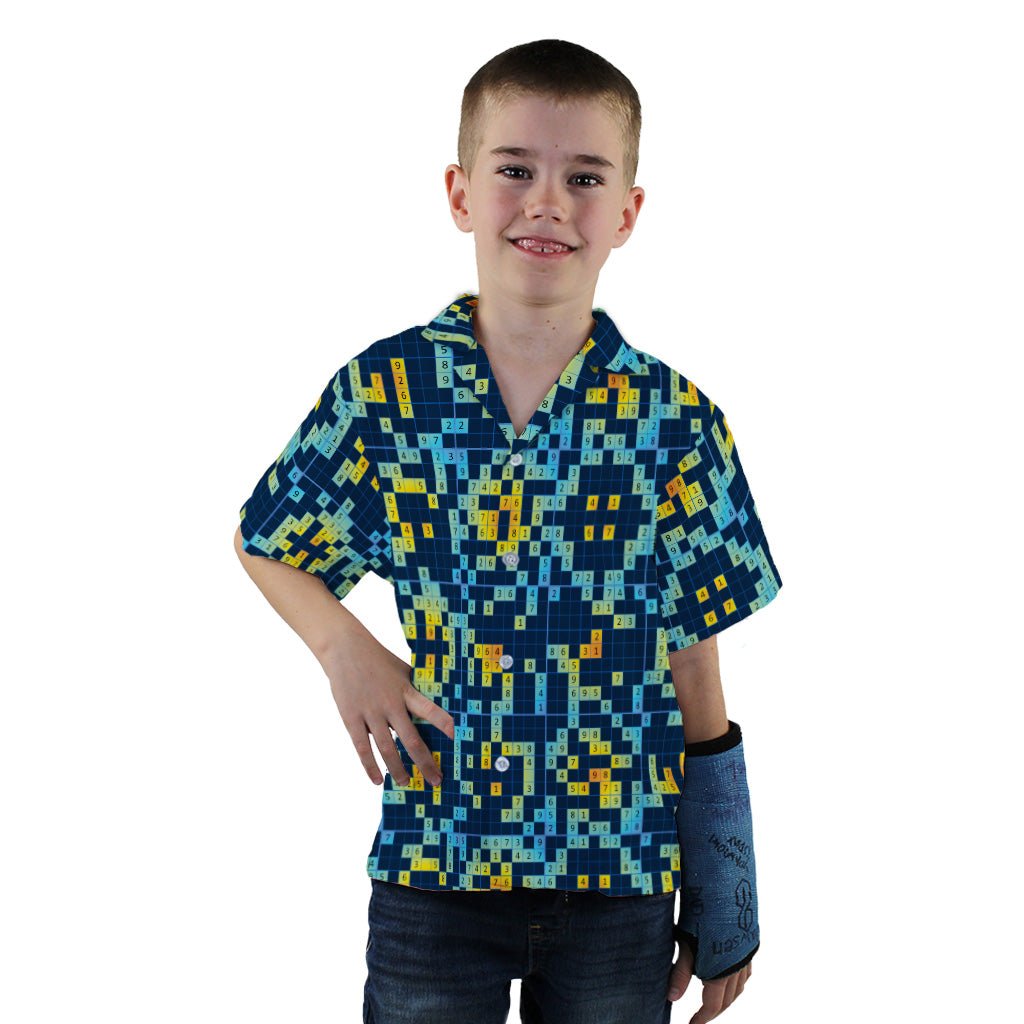 Soduku Math Puzzle Youth Hawaiian Shirt - YXS - -