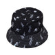 Space Mission Black Outer Space Bucket Hat - M - Black Stitching - -
