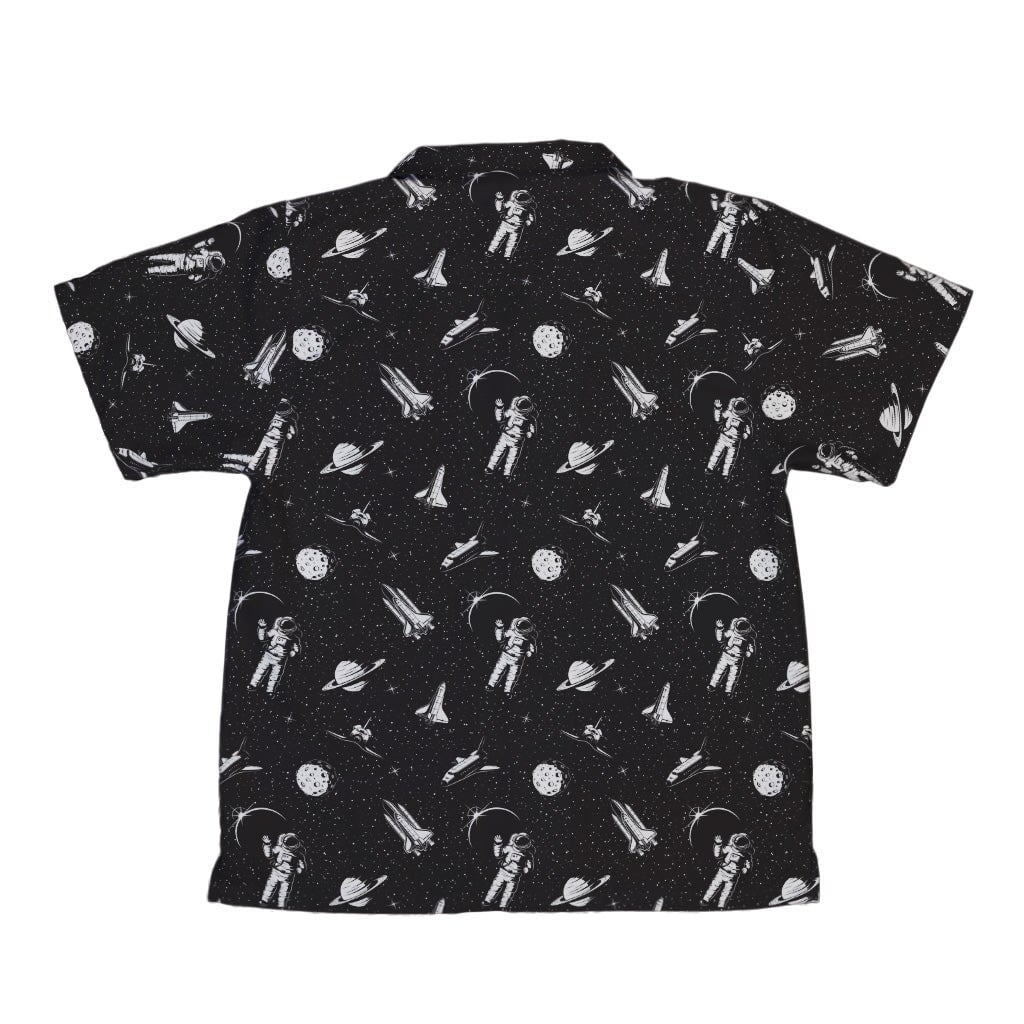 Space Mission Black Outer Space Youth Hawaiian Shirt - YXS - -