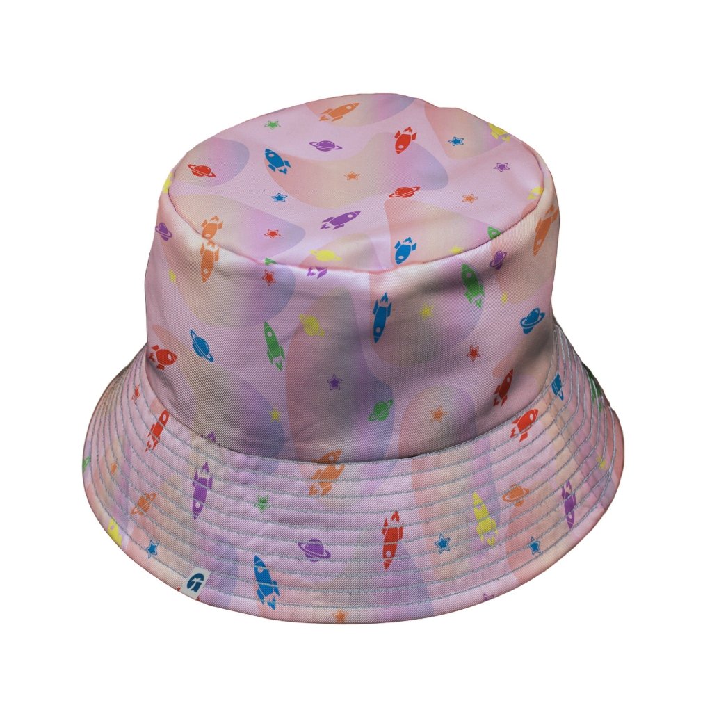 Space Pride Pink Bucket Hat - M - Grey Stitching - -