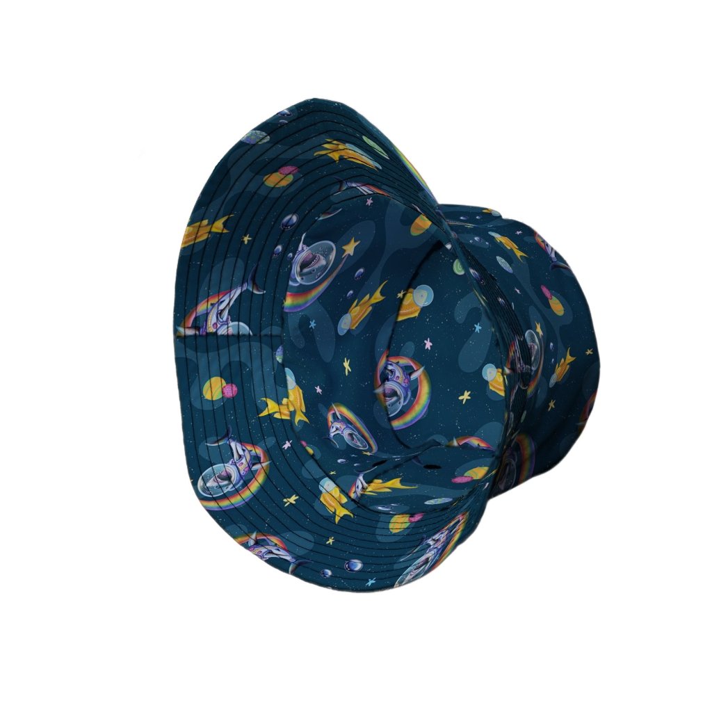 Space Sharks Bucket Hat - M - Grey Stitching - -