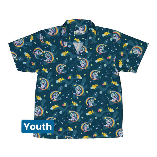 Space Sharks Youth Hawaiian Shirt - YXS - -