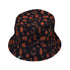 Spooky Halloween Orange Bucket Hat - M - Black Stitching - -