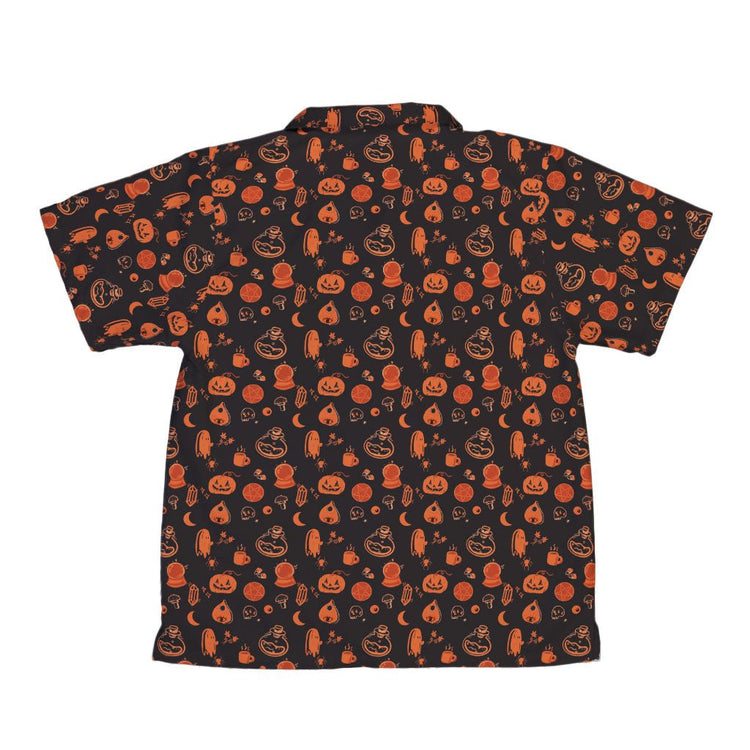 Spooky Halloween Orange Youth Hawaiian Shirt - YXS - -