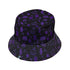 Spooky Halloween Purple Bucket Hat - M - Grey Stitching - -