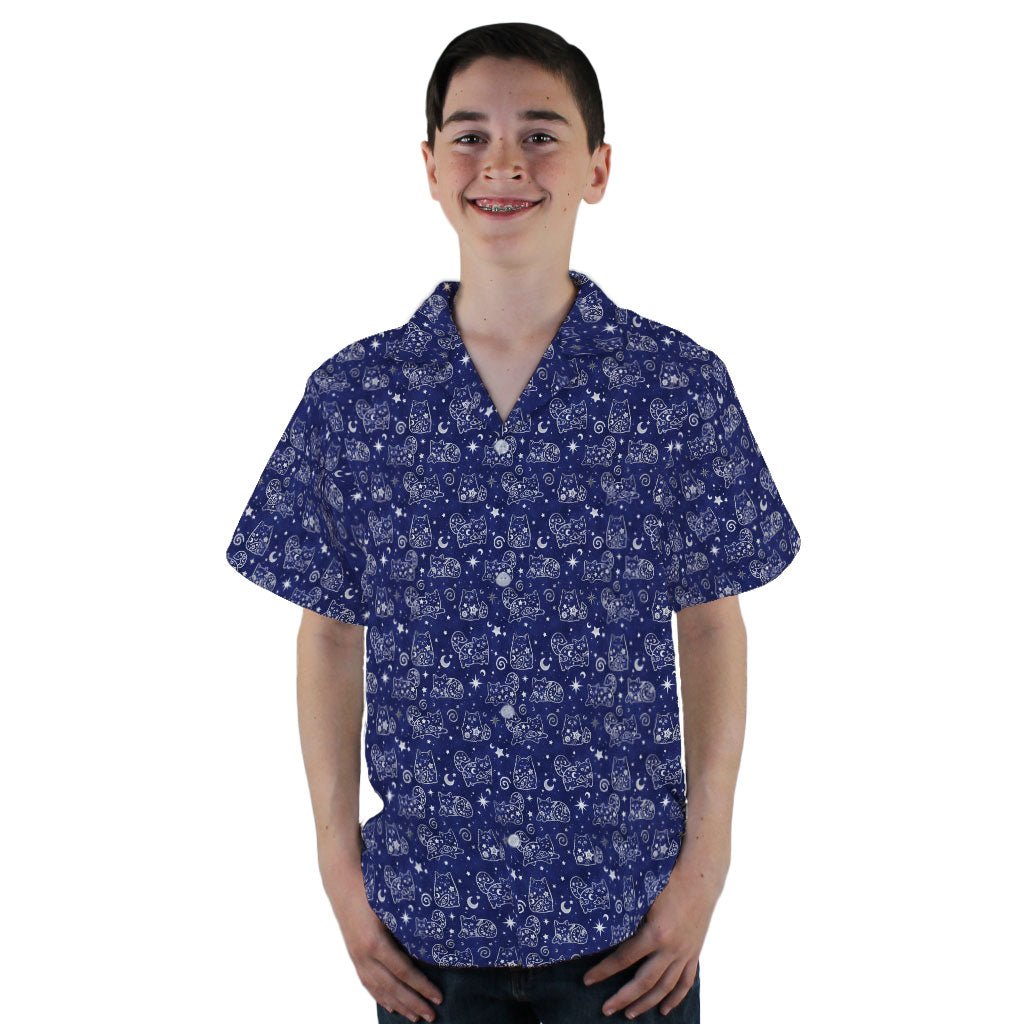 Star Cats Youth Hawaiian Shirt - YL - -