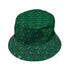 Sword and Hearts Video Game Green Bucket Hat - M - Grey Stitching - -