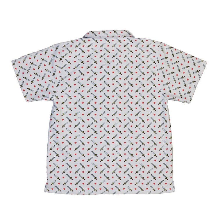 Sword and Hearts Video Game Youth Hawaiian Shirt - YXS - -