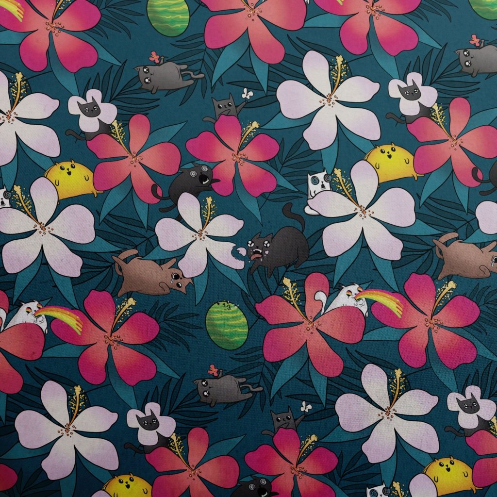 Tropical Exploding Kittens Youth Hawaiian Shirt - YXS - -