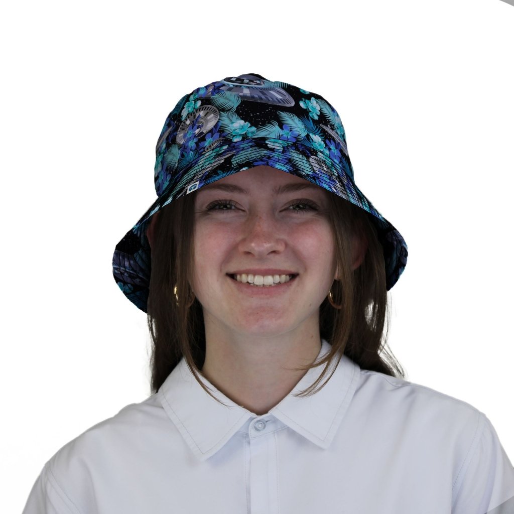 Tropical UFO Space Bucket Hat - M - Black Stitching - -