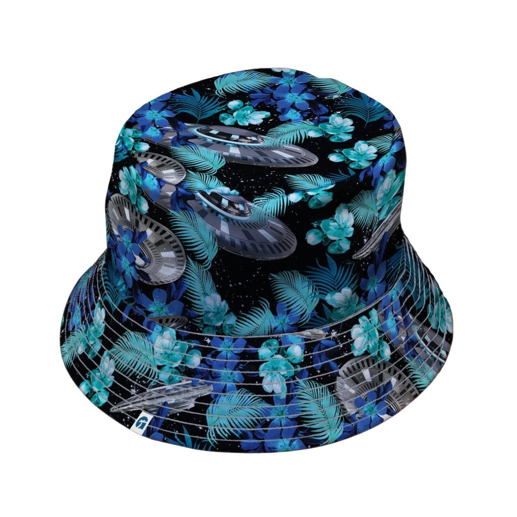 Tropical UFO Space Bucket Hat - M - Black Stitching - -