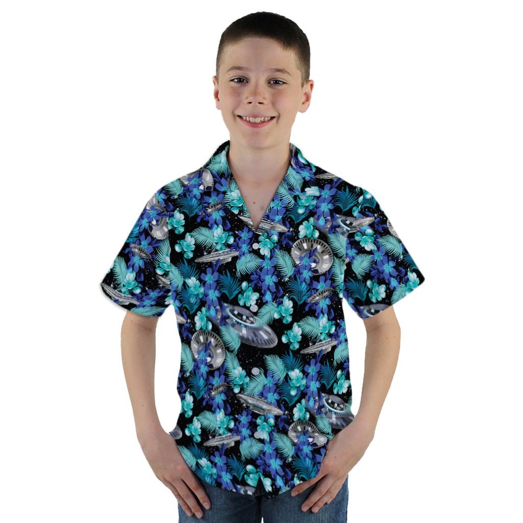 Tropical UFO Space Youth Hawaiian Shirt - YM - -