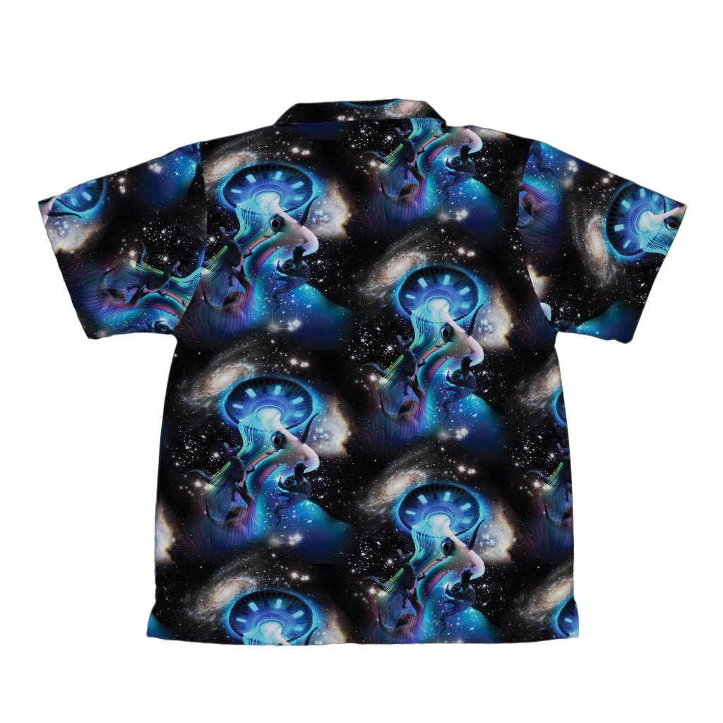 UFO Abduction of Dinosaurs Youth Hawaiian Shirt - YXS - -