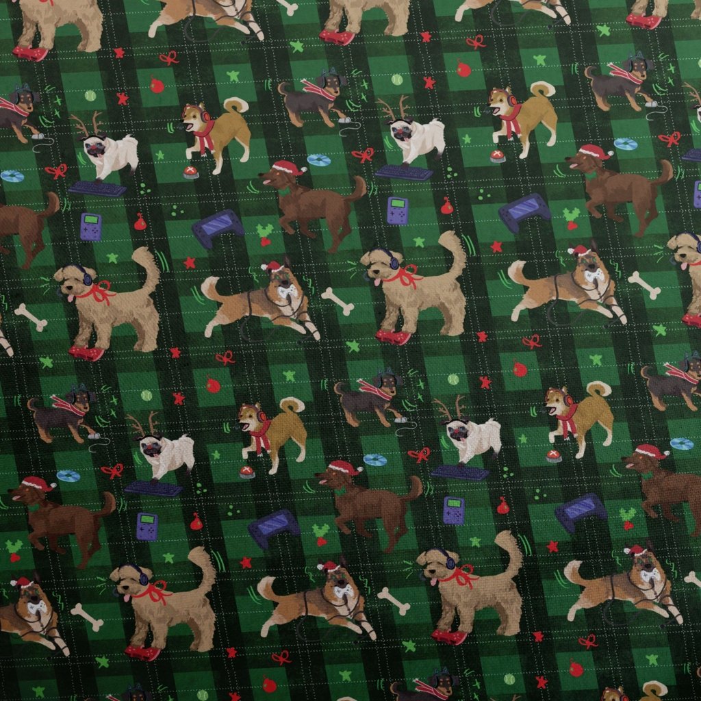 Video Game Dogs Christmas Button Up Shirt - XS - Button Down Shirt - No Pocket -
