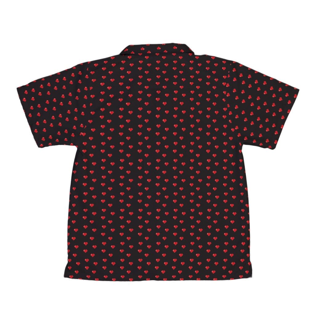 Video Game Hearts Black Youth Hawaiian Shirt - YXS - -
