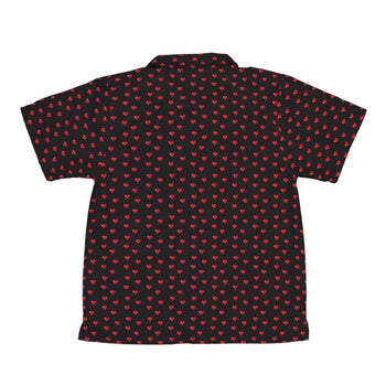 Video Game Hearts Black Youth Hawaiian Shirt - YXS - -