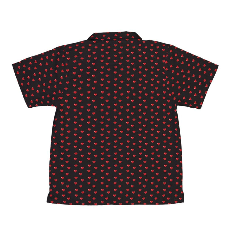 Video Game Hearts Black Youth Hawaiian Shirt - YXS - -