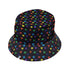 Video Game LGBTQ+ Pride Hearts Bucket Hat - M - Black Stitching - -